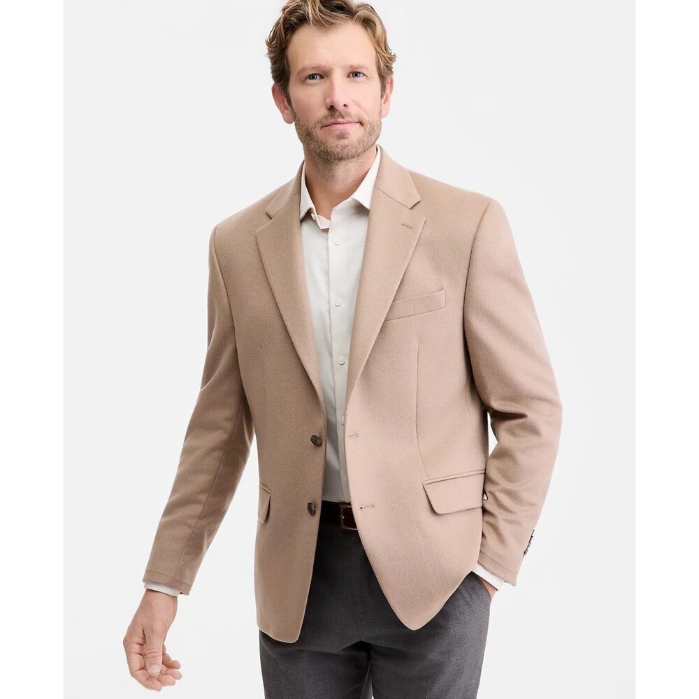 $375 NEW MICHAEL KORS MENS 46L TAN SUPER SOFT BLAZER SPORT COAT SUIT JACKET